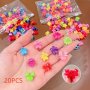 20pcs/100pcs Mini Flower Hair Claw Clips Set Colorful Small Hairclips For Baby Girls Decorative Hair Accessory Ideal Gifts For Kids