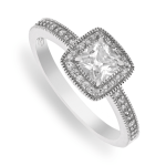 Chet Sterling Silver & Cubic Zirconia Vintage-style Ring