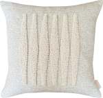 Zulu Pattern 4 Punch Needle Square Scatter Cover - 60 X 60CM Natural On Oatmeal