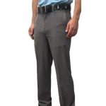 Smitty BB-S364 Flat Front Expander Base Pants W expander Waist Band Tapered Grey Baseball Softball Umpire Charcoal Grey 30