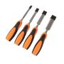 4PCS Chisel Set With Rubber Handle