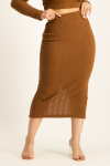 Kyrah Midi Skirt - Brown Sugar - M