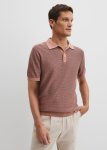 Cotton Silk Textured Knit Polo