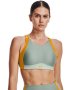 Women's Ua Infinity Mid High Neck Shine Sports Bra - Opal Green / Sm