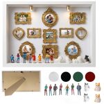All-in-one Diy Shadow Box Kit MINI Gold Frames With Museum Of Figurines Led-illuminated Silhouette Box Memory Collage Anniversar