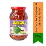 Mother's Recipe Gujarati Chhundo Sweet & Sour Shredded Mango Pickle Chhunda Achar 575G - Sun Cooked Sweet Chili Mango Condiment