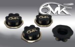 Brass 1 8 Wheel Nut Black & Gold