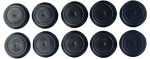 1" 1.00 Inch Black Rubber Plugs For Flush Mount Body And Sheet Metal Holes Qty 10
