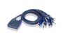 ATEN 4-PORT USB Vga/audio Cable Kvm Switch W/1.8M Cable