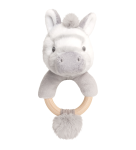 Cuddle Zebra Baby Ring Rattle