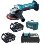 Makita - Angle Grinder DGA452ZK With 2 X 3.0AH Batteries And Charger