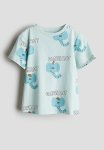 Printed T-Shirt - Light Turquoise Elephant