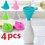 4PCS Funnel MINI Funnel Silicone Collapsible Funnel Foldable Funnels For Water Liquid Oil Kitchen Gadgets Accessories Kitchen Ut