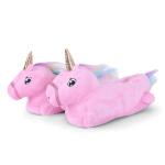 Pink Fluffy Unicorn Slippers - Pink Kids