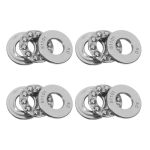 Eringogo 4PCS 12X26X9MM Steel Thrust Ball Bearings High Precision Axial Metal Bearings For Industrial Power Transmission And App
