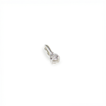 Three Claw MINI Diamond Pendant Charm In Silver - Natural