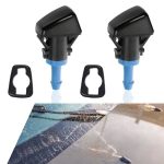 Awlbed 2 Pcs Car Windshield Wiper Nozzle With Gasket Durable Vehicle Wash Nozzle Assembly Compatible With Chrysler Jeep Dodge Pa