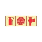 Sabs Fire Extinguisher Hose Reel + Fire Hydrant Photoluminescent Sign F23