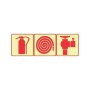 Sabs Fire Extinguisher Hose Reel + Fire Hydrant Photoluminescent Sign F23