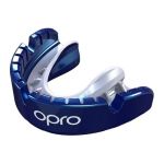 Gold Braces Blue white Mouthguard