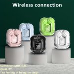 Transparent Cabin Wireless Earphones: Hifi Stereo Microphones LED Digital Display MINI In-ear Earbuds Active Noise Cancellation