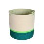 Handle Cylinder Basket - Celebrate Spring & Summer - Greens