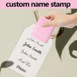 1PC Pink Custom Name Teacher Ink Stamp Personalized Letter Stamp For School Student Seal With Name Office Supplies School Suppli