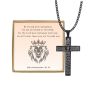 Men's Stainless Steel Lord's Prayer Cross Necklace With Gift Box