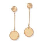Goldair Gold Round Ball Drop Earrings