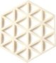 Generic Heat Resistant Silicone Trivet White Triangles