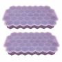 2 Pack Silicone Honeycomb Ice Cube Tray With Lid