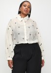 Plus The Bellow Sleeve Shirt In Black Bow - Blackbow
