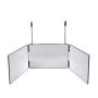 Abs Frame & Aluminum Tri Fold Self Cutting Mirror With 360 View - Silver