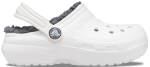 Classic Lined Clog Kids Age 5+ - White grey J6