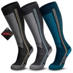 Outdoormaster Thermolite Merino Wool Ski Socks Compression Thermal Snowboarding Socks For Men & Women Cold Weather