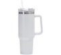 Coffee Mug 1 2L Tumbler Double Wall Vacuum Flask With Straw Travel Mug Hot/cold 1200 Ml Bottle Pack Of 1 White