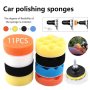 11-PIECE Car Polishing Kit: Achieve A Professional Shine With Sponge Wool And Drill Adapter