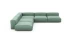 Five Module Corner Sofa - Velvet - Mint - 346CM X 346CM