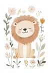 Happy Lion - Wall Art Print - A1