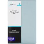 3 PC Double Fitted Sheet Set Blue Haze