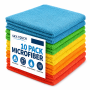 Microfiber Cleaning Cloths 10 Piece Set - Assorted Colours