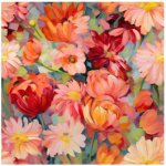 Scatter Cushion Or Cushion Cover Impressionist Floral