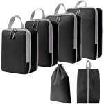 6 Piece Travel Luggage Organiser Set - Teal
