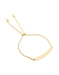 Waterproof Gold Plated Stainless Steel Twist Engravable Bar Toggle Bracelet