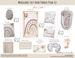 Cot Duvet Bedding Woodlands Soft Boho Pampas Pink Set
