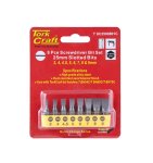 Tork Craft S driver Bit Set 8PC Slotted 3-9MM