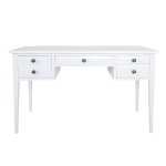 Hampton Desk 5 Drawer White