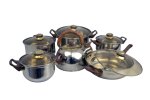 Pot Set Stainless Steel M001 12PC Set