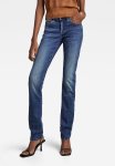 G-star Raw Midge Mid Straight Wmn - Medium Indigo Aged