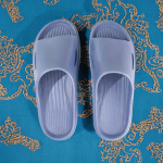 Men's Solid Color Open Toe Breathable Slippers Comfy Non Slip Casual Durable Soft Sole Anti Odor Eva Bathroom Shoes Men's Indoor